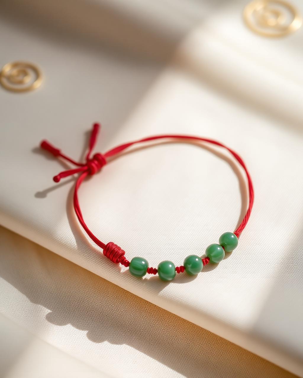 Red String Jade Blessing Bracelet
